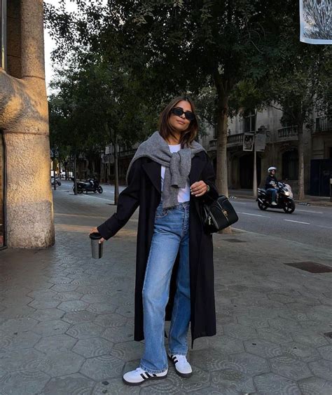 black trench coat outfit